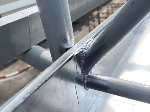 ติดตั้งรางน้ำฝนสแตนเลส304เชื่อมด้วยอาร์กอน